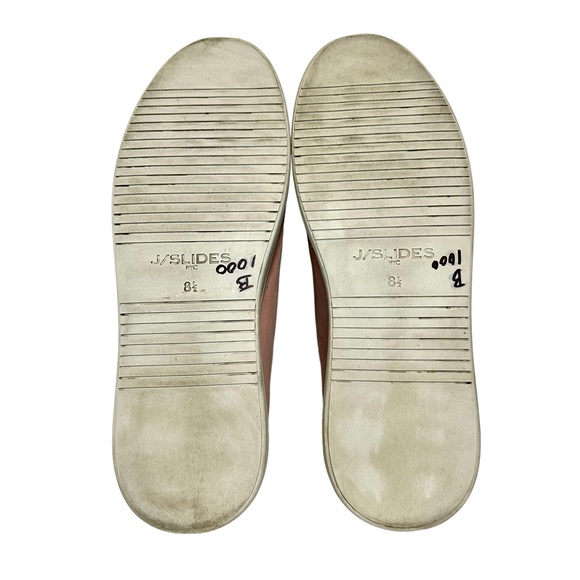 J/Slides Leather Slip On Platform Sneakers Sz 8.5 Pink - Picture 9 of 10